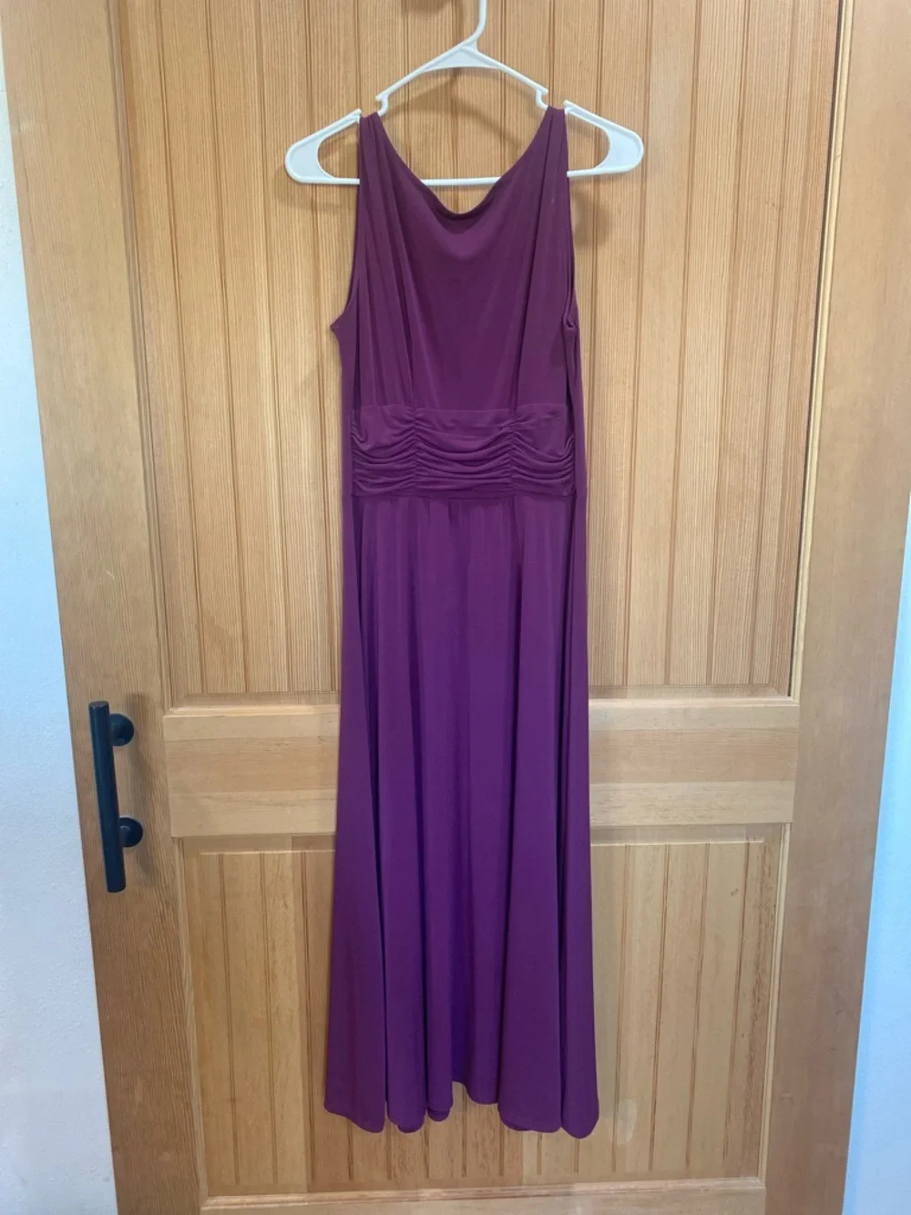 AA Studio Deep Purple Cowl Neck Maxi Dress Gown Formal Prom Eveningwear Classic - Picture 2 of 6